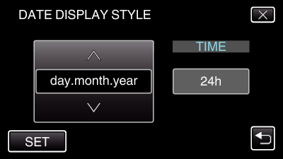 DATE DISPLAY STYLE1